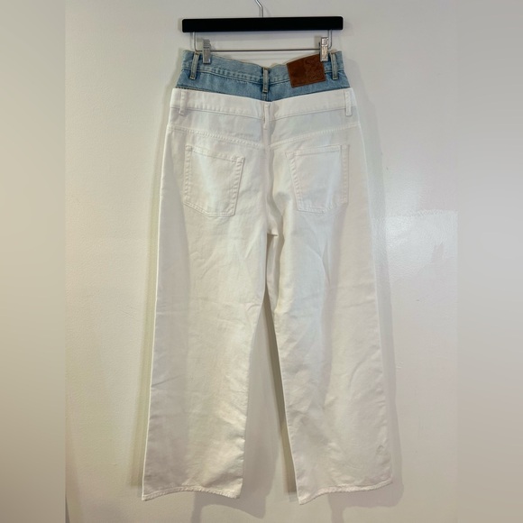 Galina High Rise Straight Leg Jeans in White - Picture 3 of 6